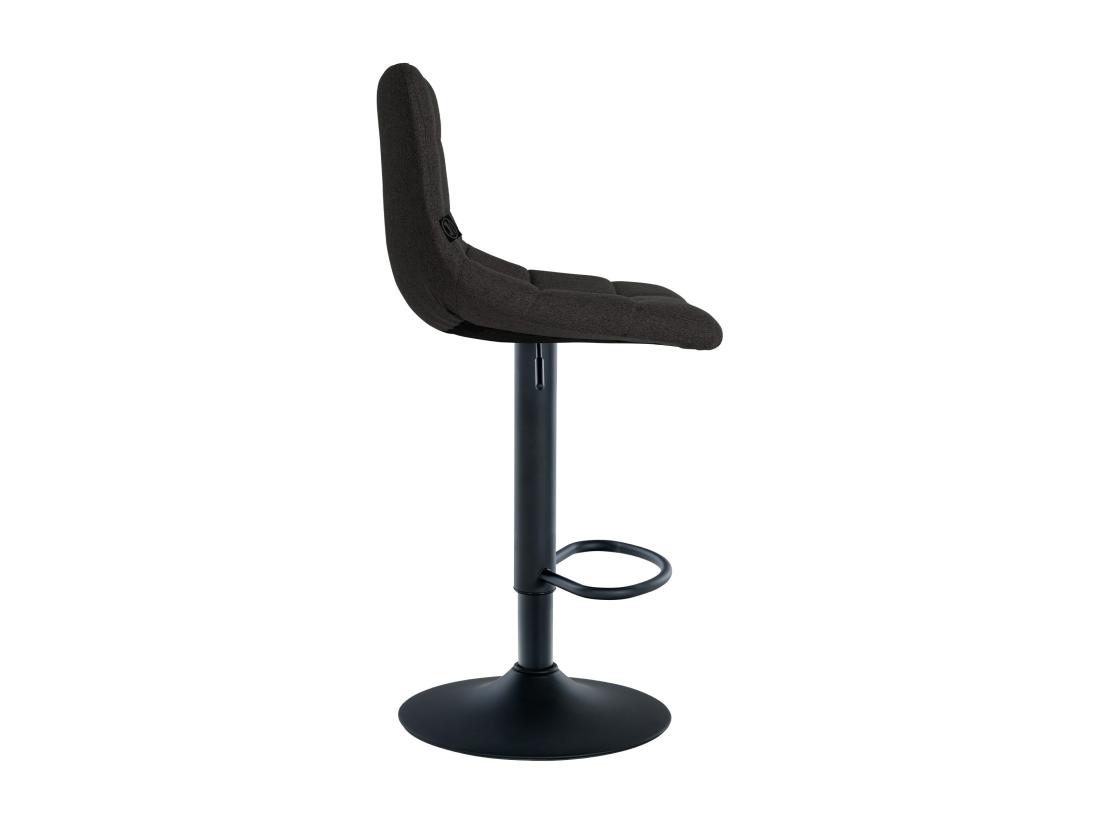 Vente Unique Tabouret De Bar - Tissu & Métal - Noir - Jerry