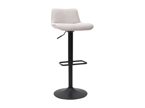 Vente Unique Tabourets De Bar Réglables Pivotants 360° En Tissu Effet Velours Texturé Beige Et Métal Noir (lot De 2) BOOST