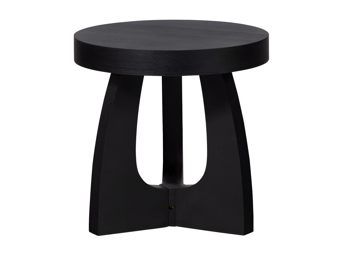 Vente Unique Tala - Table D'appoint Ronde En Bois ø45cm - Noir