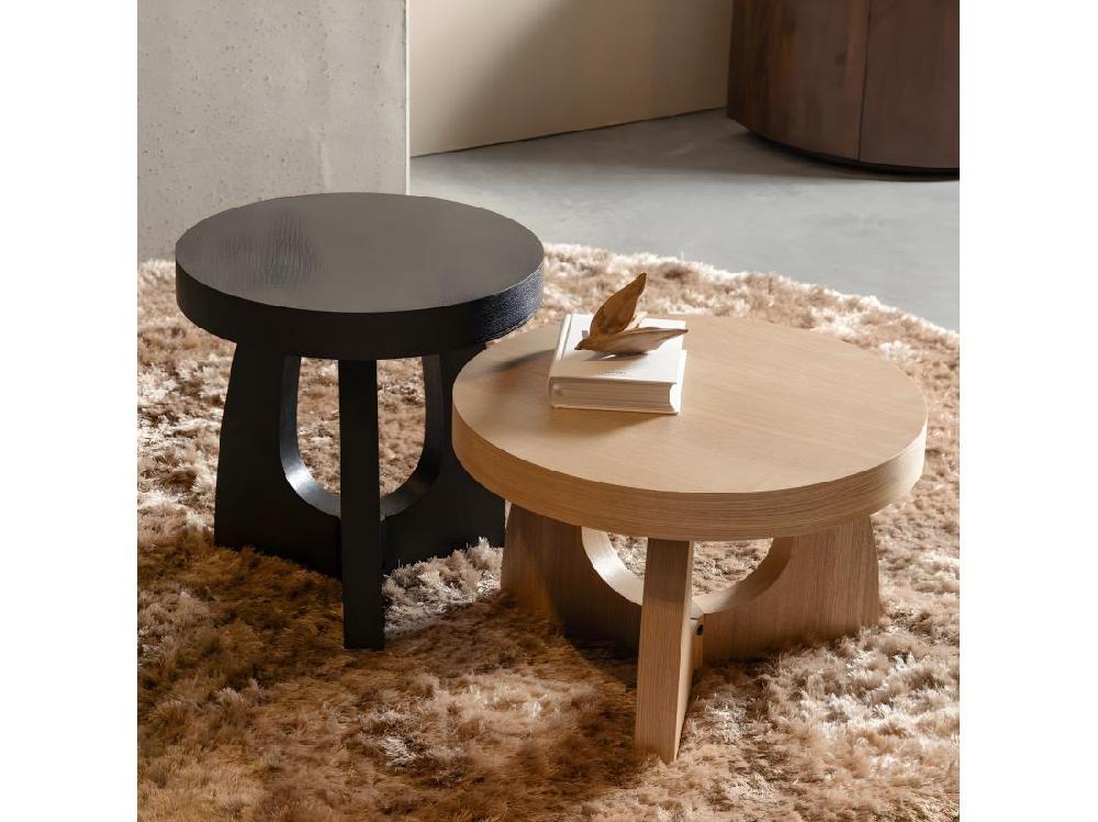 Vente Unique Tala - Table D'appoint Ronde En Bois ø45cm - Noir