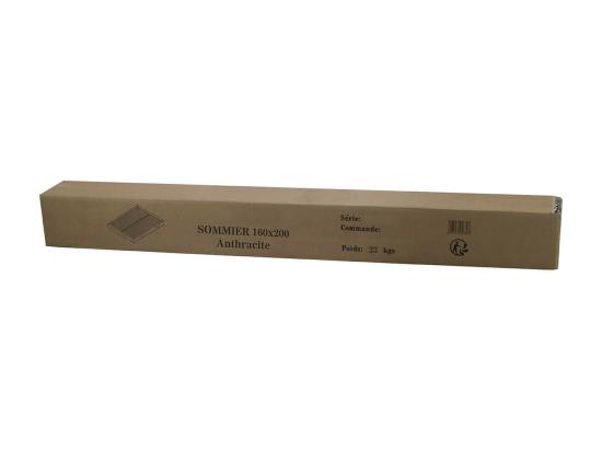 Vente Unique TAPIKIT - Sommier Tapissier Démontable 160x200cm 2x20 Lattes Anthracite