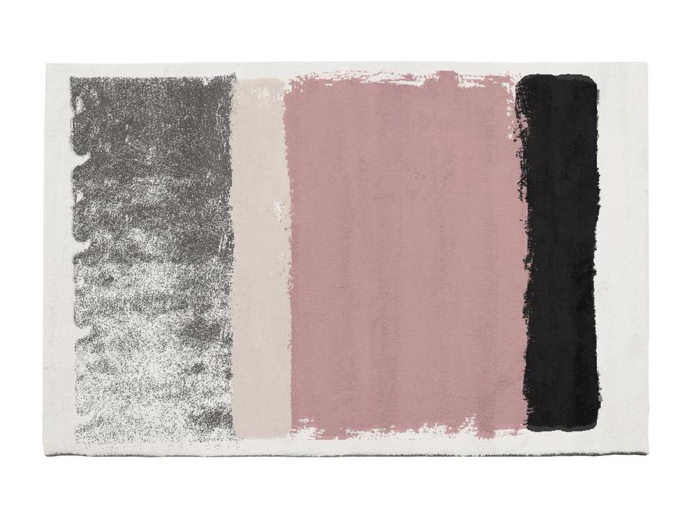 vente unique Tapis 160 x 230 cm - Rose gris et blanc - CAMDEN