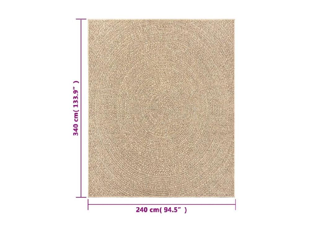 Vente Unique Tapis 240x340 Cm Aspect De Jute Intérieur Et Extérieur