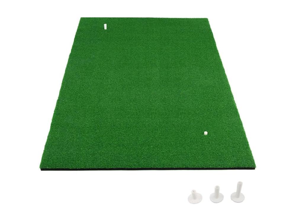 vente unique Tapis d'Entraînement de Golf/Tapis de Frappe de Golf 1 5 x 1m 2 Positions de Tee et 3 Tees en Caoutchouc Inclus Utilisation Intérieure et Extérieure