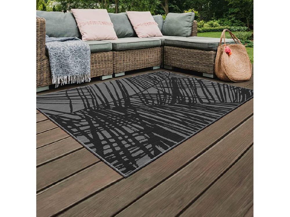 Vente Unique Tapis D'extérieur En Polypropylène 200 X 290 Cm Noir