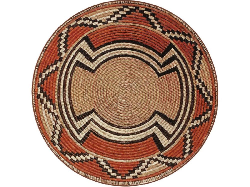 vente unique Tapis d'extérieur & intérieur Artis Beige/Cuivre ø 160 cm rond