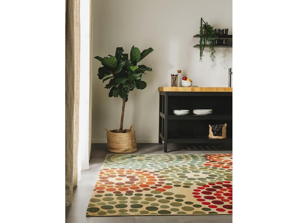 Vente Unique Tapis D'extérieur & Intérieur Artis Beige/Multicouleur 80x165 Cm