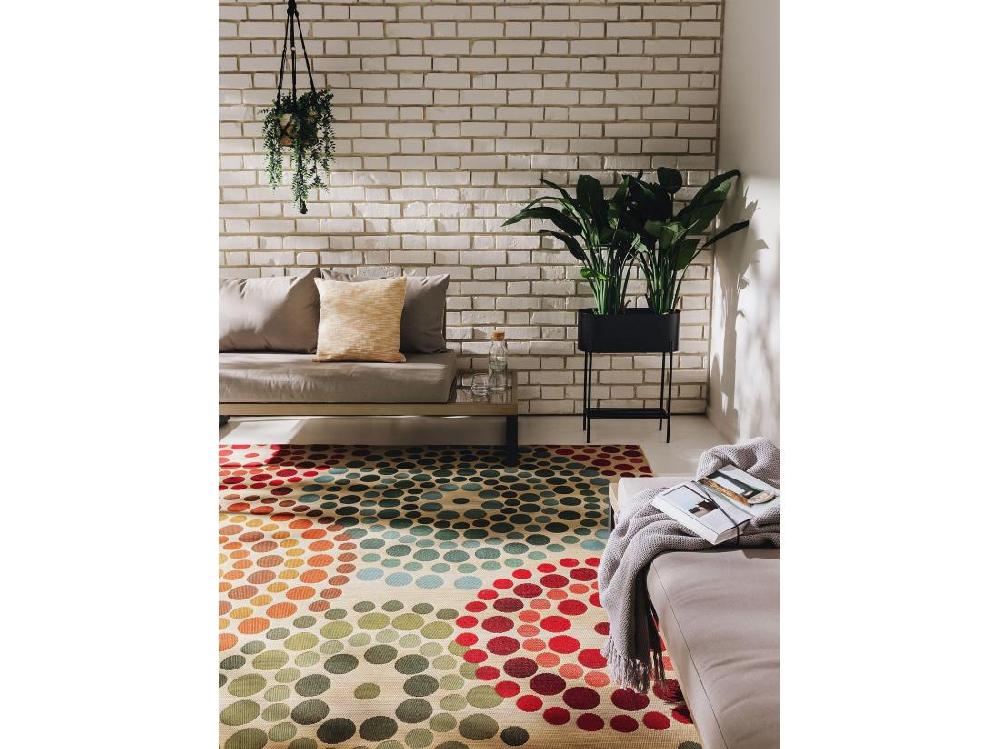 Vente Unique Tapis D'extérieur & Intérieur Artis Beige/Multicouleur 80x165 Cm
