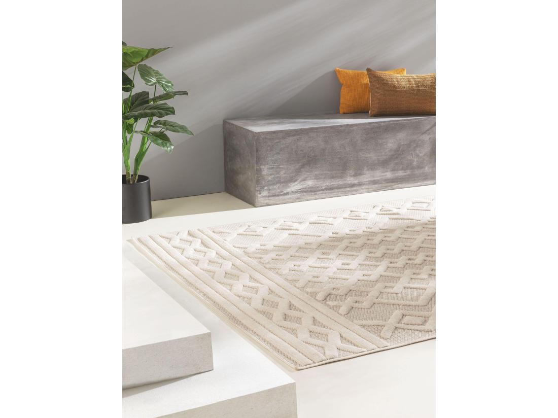 vente unique Tapis d'extérieur & intérieur Bonte Crème 120x170 cm