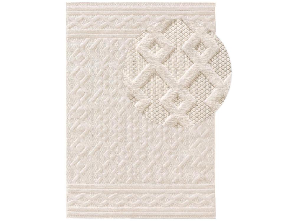 Vente Unique Tapis D'extérieur & Intérieur Bonte Crème 200x290 Cm