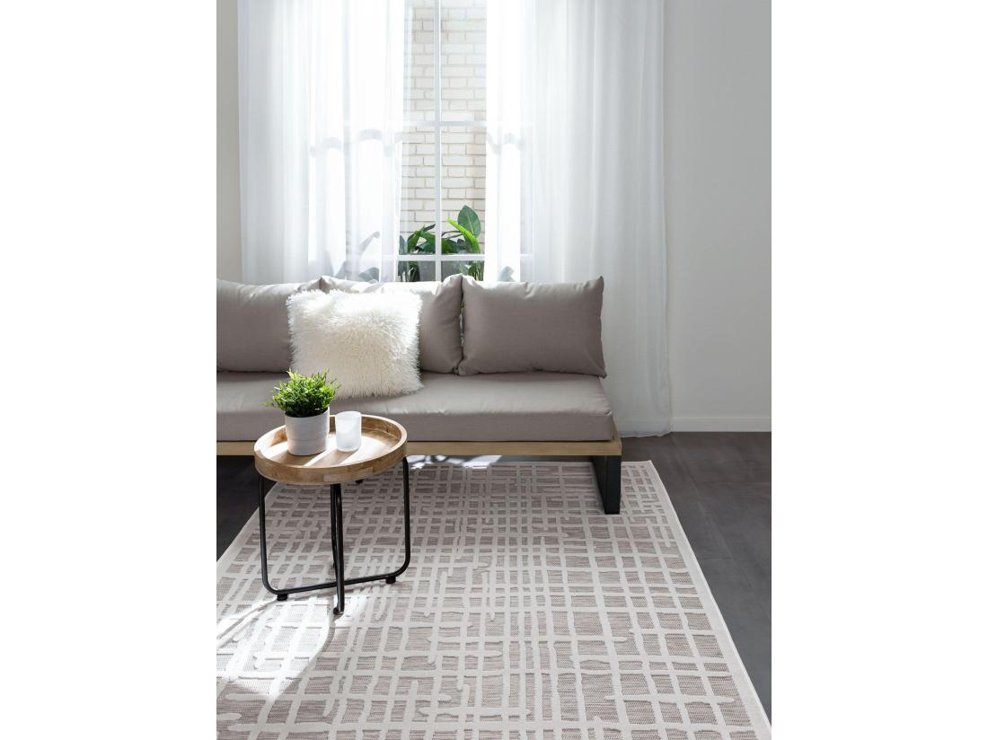 vente unique Tapis d'extérieur & intérieur Flora Beige 120x170 cm