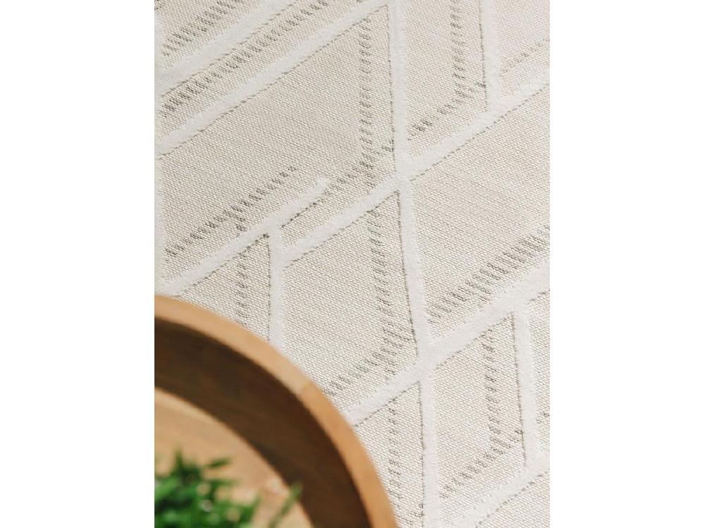 Vente Unique Tapis D'extérieur & Intérieur Flora Crème 80x300 Cm