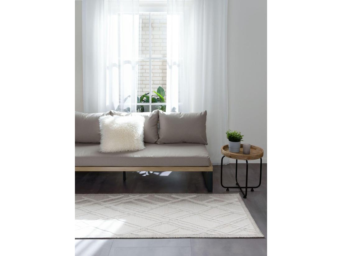 Vente Unique Tapis D'extérieur & Intérieur Flora Crème 80x300 Cm