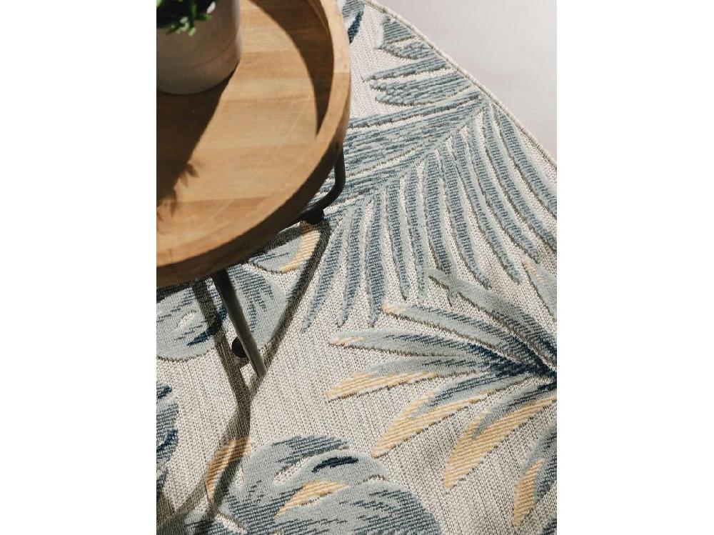 Vente Unique Tapis D'extérieur & Intérieur Flora Multicouleur ø 200 Cm Rond