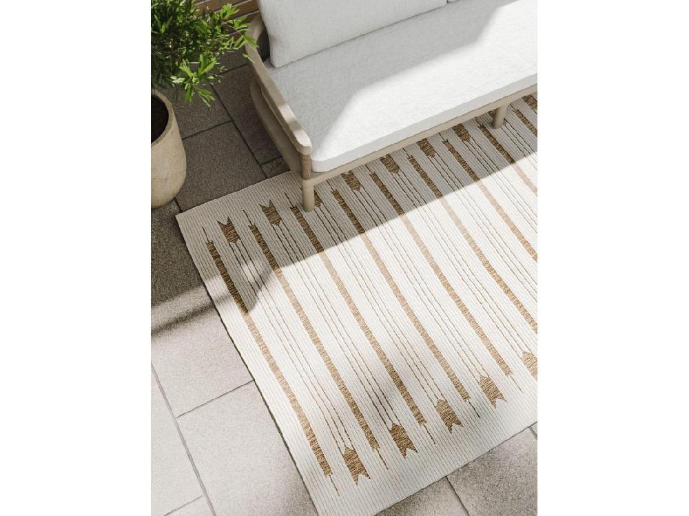 Vente Unique Tapis D'extérieur & Intérieur Kaleo Crème/Beige 140x200 Cm