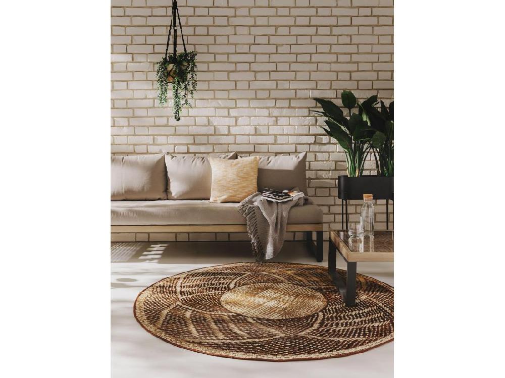 Vente Unique Tapis D'extérieur & Intérieur Rond Artis Or ø 160 Cm Rond