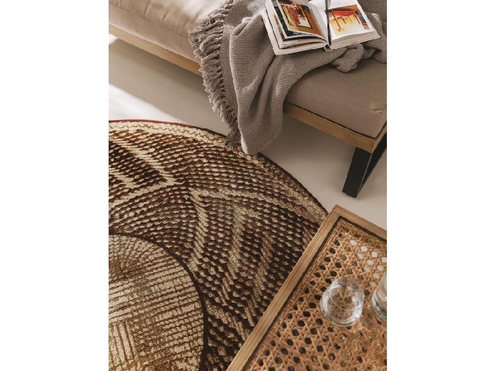vente unique Tapis d'extérieur & intérieur rond Artis Or ø 160 cm rond