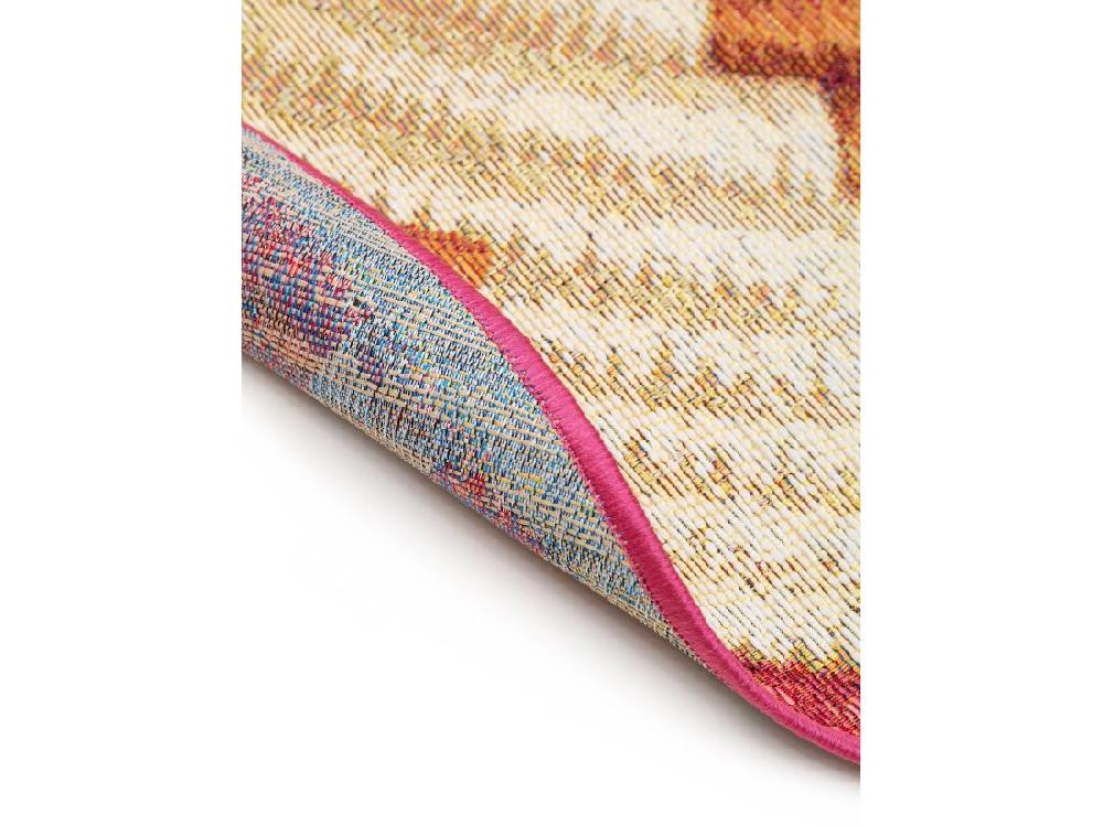 Vente Unique Tapis D'extérieur & Intérieur Rond Kenya Multicouleur ø 160 Cm Rond