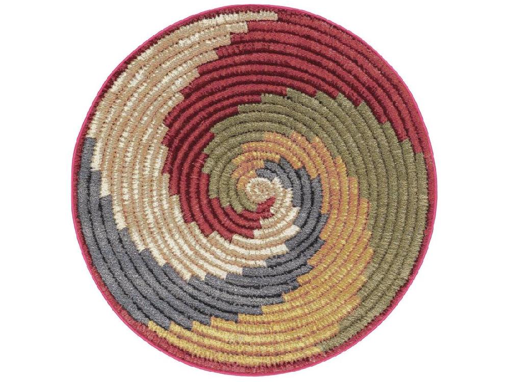 vente unique Tapis d'extérieur & intérieur rond Kenya Multicouleur ø 160 cm rond