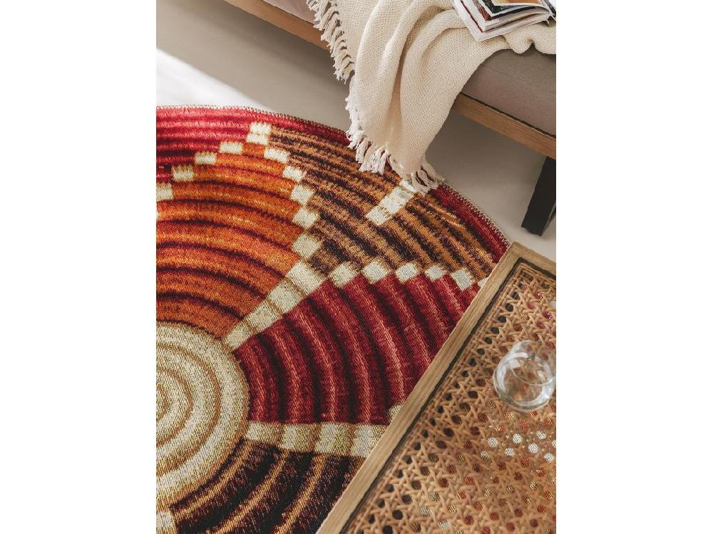 vente unique Tapis d'extérieur & intérieur rond Kenya Multicouleur ø 160 cm rond
