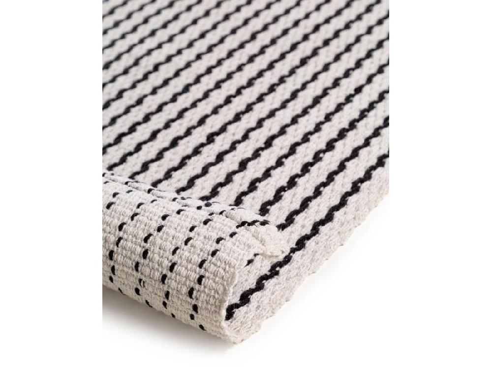 vente unique Tapis de Bain Bono Blanc & Noir 50x80 cm