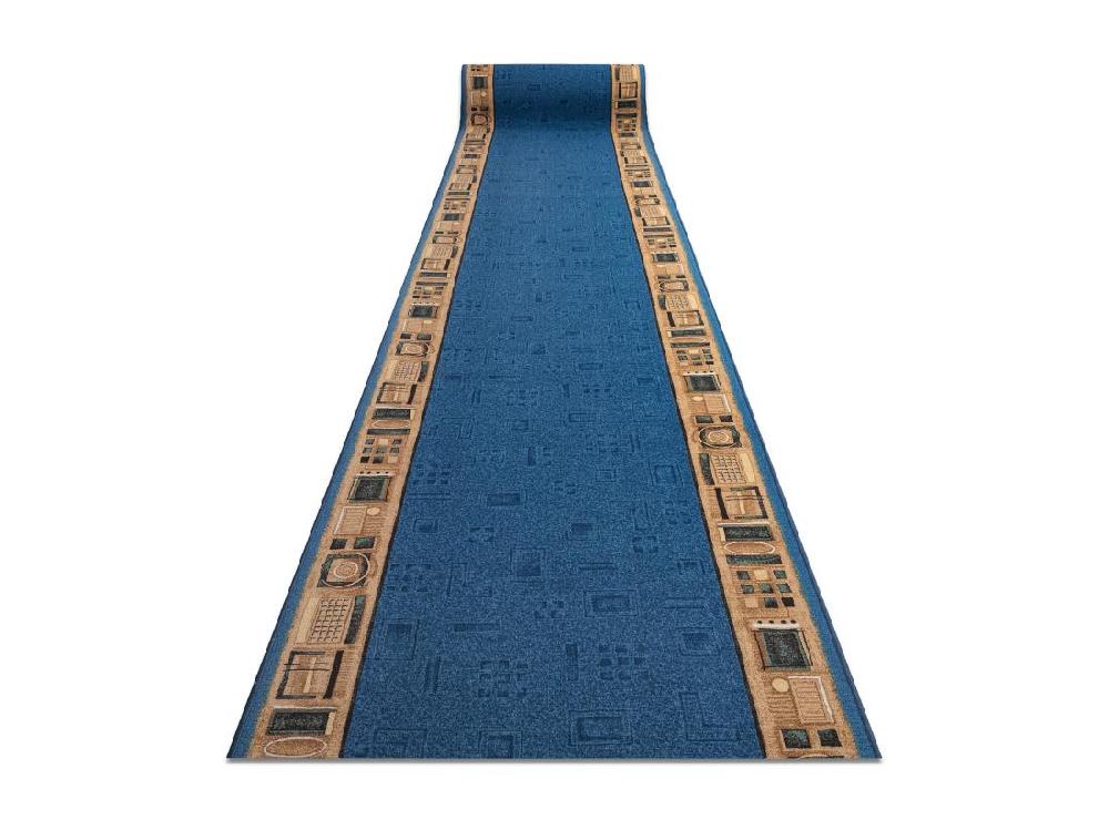 vente unique TAPIS DE COULOIR ANTIDÉRAPANT JENA bleu 80x1400 cm