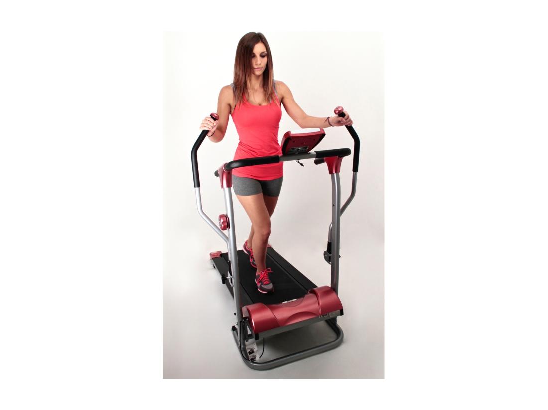 Vente Unique Tapis De Course Magnétique Avec Bras 2 En 1 - O'Fitness - Maison/Appartement - Compteur 5 Fonctions