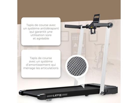 Vente Unique Tapis De Course Pliable Pro - 12 KM/H- 1500W -12 Programmes