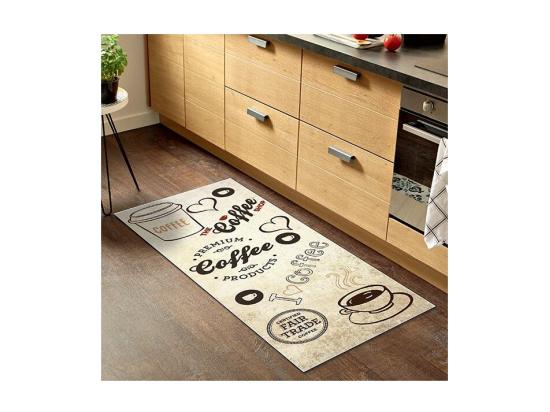 Vente Unique Tapis De Cuisine 40x60 Cm Polyester Lov Coffee