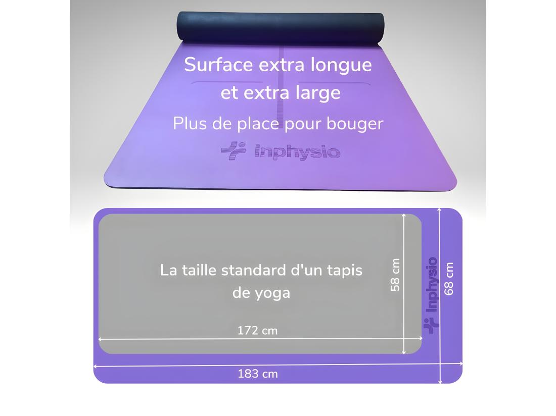 vente unique Tapis de yoga antidérapant - 183 x 68 x 0.42 – AdhérenceMAX INPHYSIO
