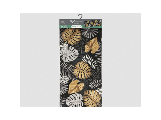 Vente Unique Tapis Déco Imprimé "Blue Bay" 45x120cm Noir