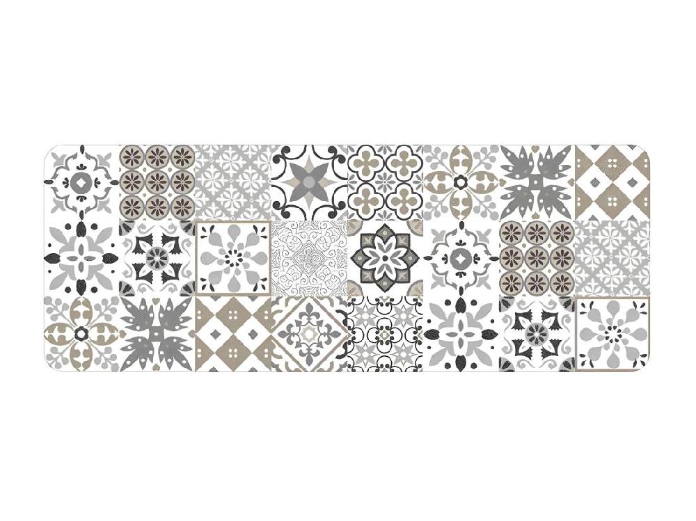 vente unique Tapis décoratif en polyester - L 45 x l 120 cm - Imprimé salou blanc