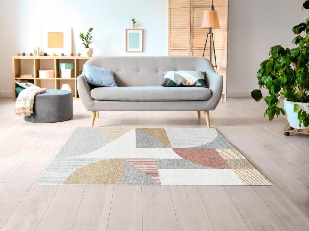 vente unique Tapis design à motifs abstraits - 160 x 230 cm - Multicolore - ORION