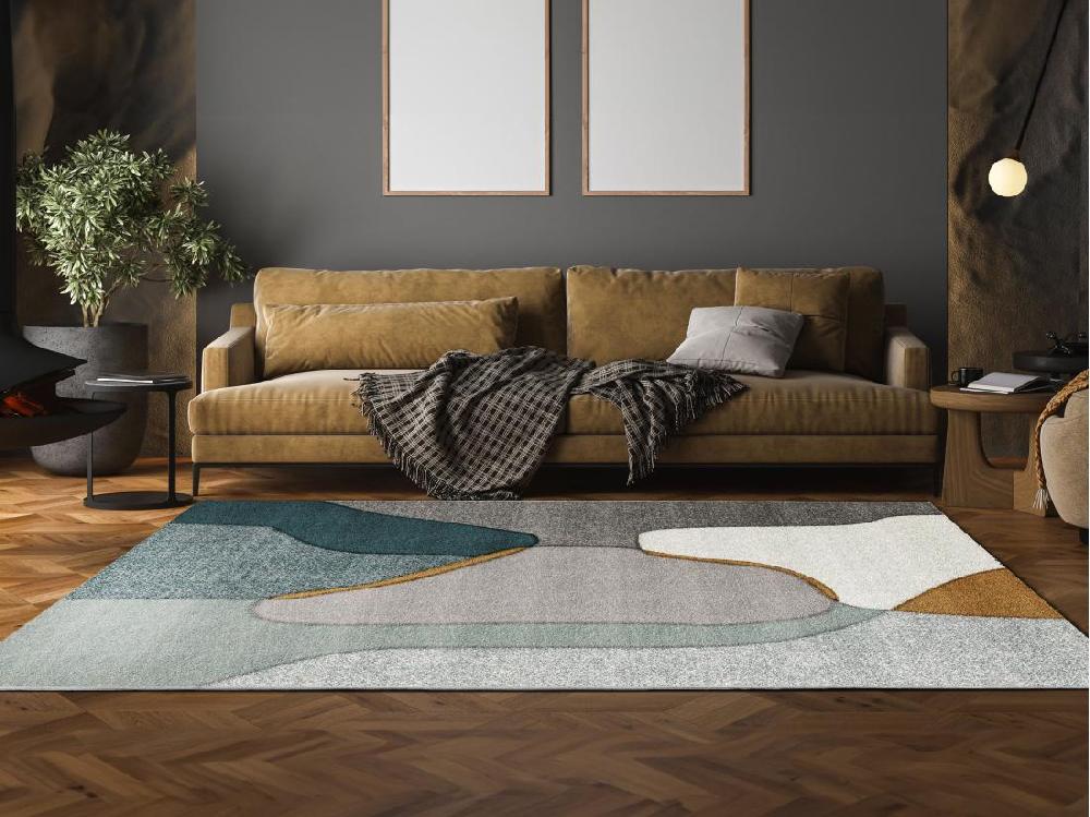 vente unique Tapis design à motifs abstraits - 160 x 230 cm - Multicolore - SUROVIA