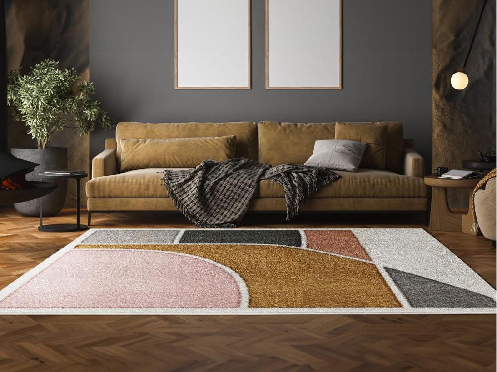 Vente Unique Tapis Design Géométrique - 160 X 230 Cm - Multicolore - JANNEA