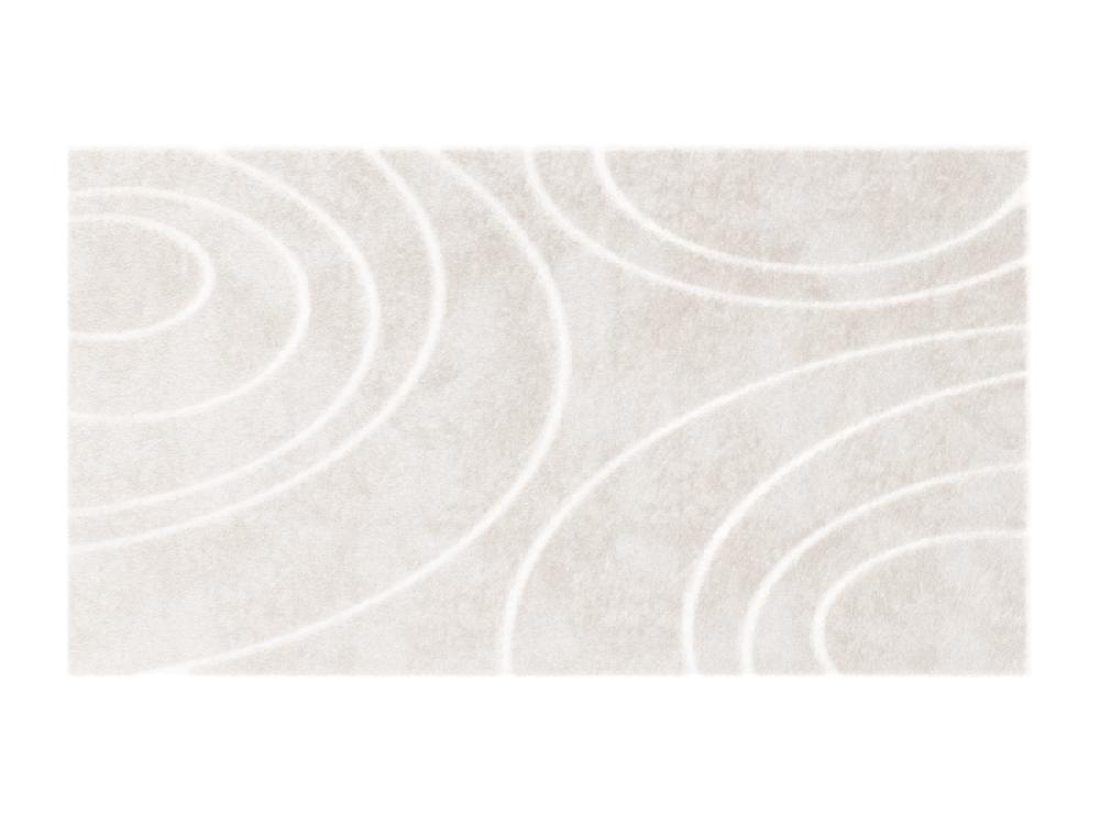 Vente Unique Tapis Effet Fourrure En Relief à Motifs Circulaires - 120 X 160 Cm - Beige - PAOLISI