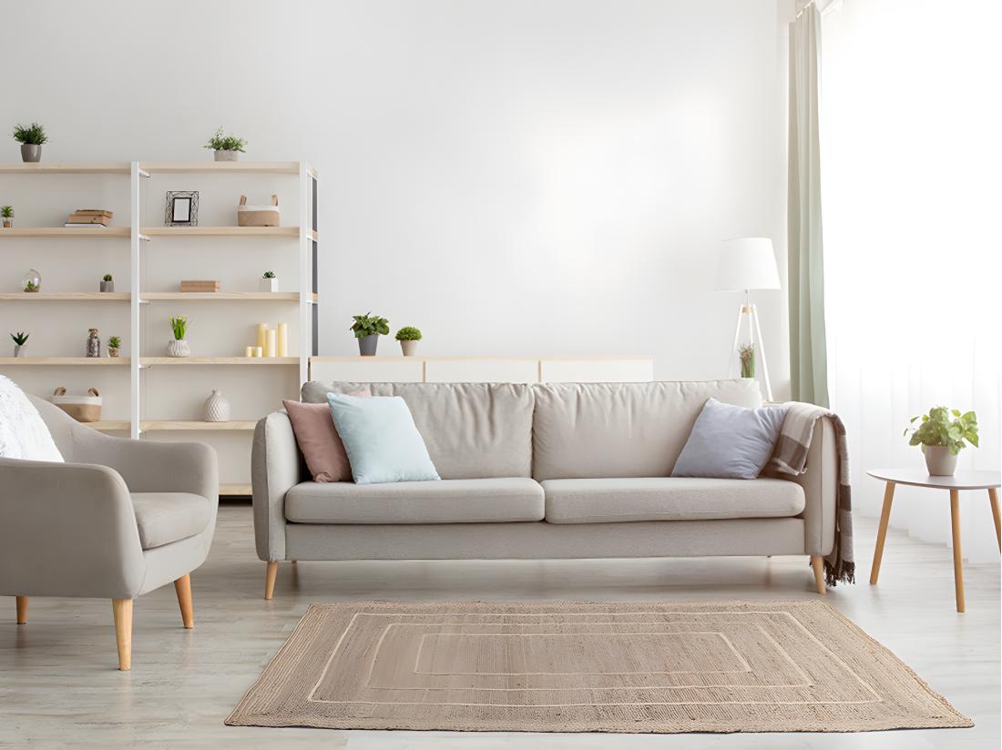 vente unique Tapis en jute tissé à la main NAIDA - 160 x 230 cm - Coloris naturel
