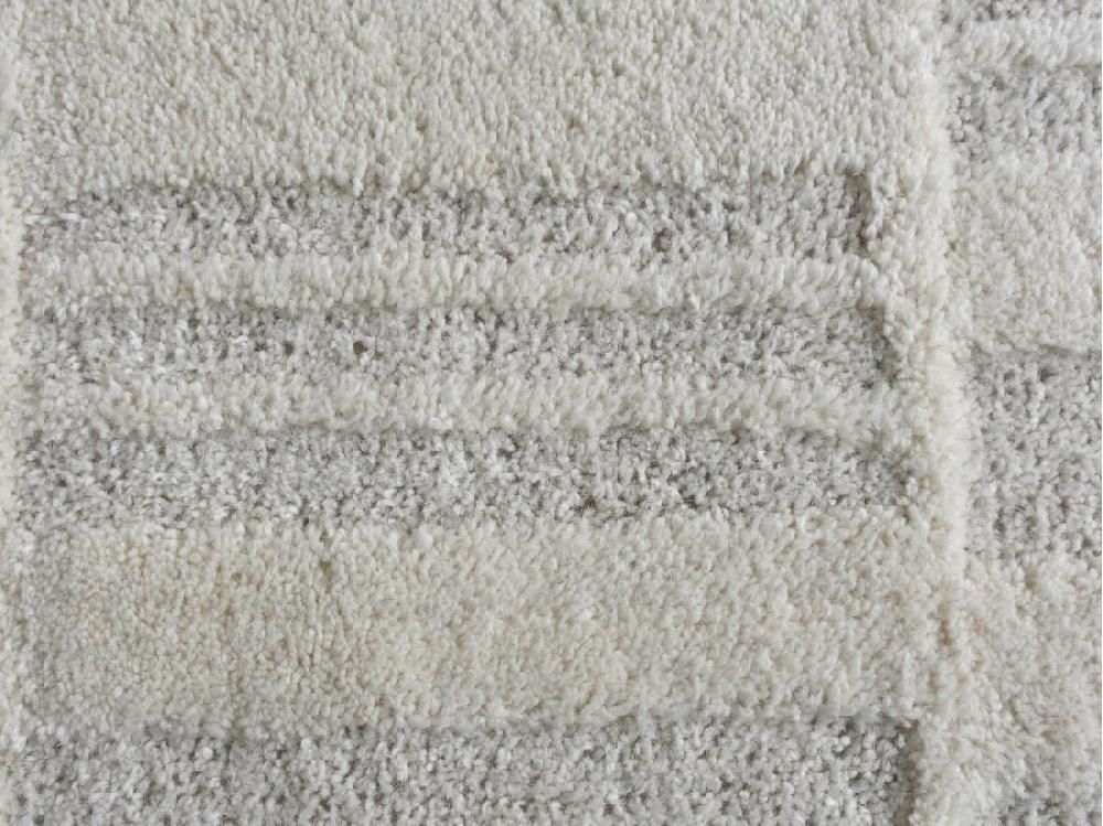 Vente Unique Tapis En Relief 100% Laine De Nouvelle-Zélande Fait à La Main - 160 X 230 Cm - 2000g/m2 - Ivoire - DALILA