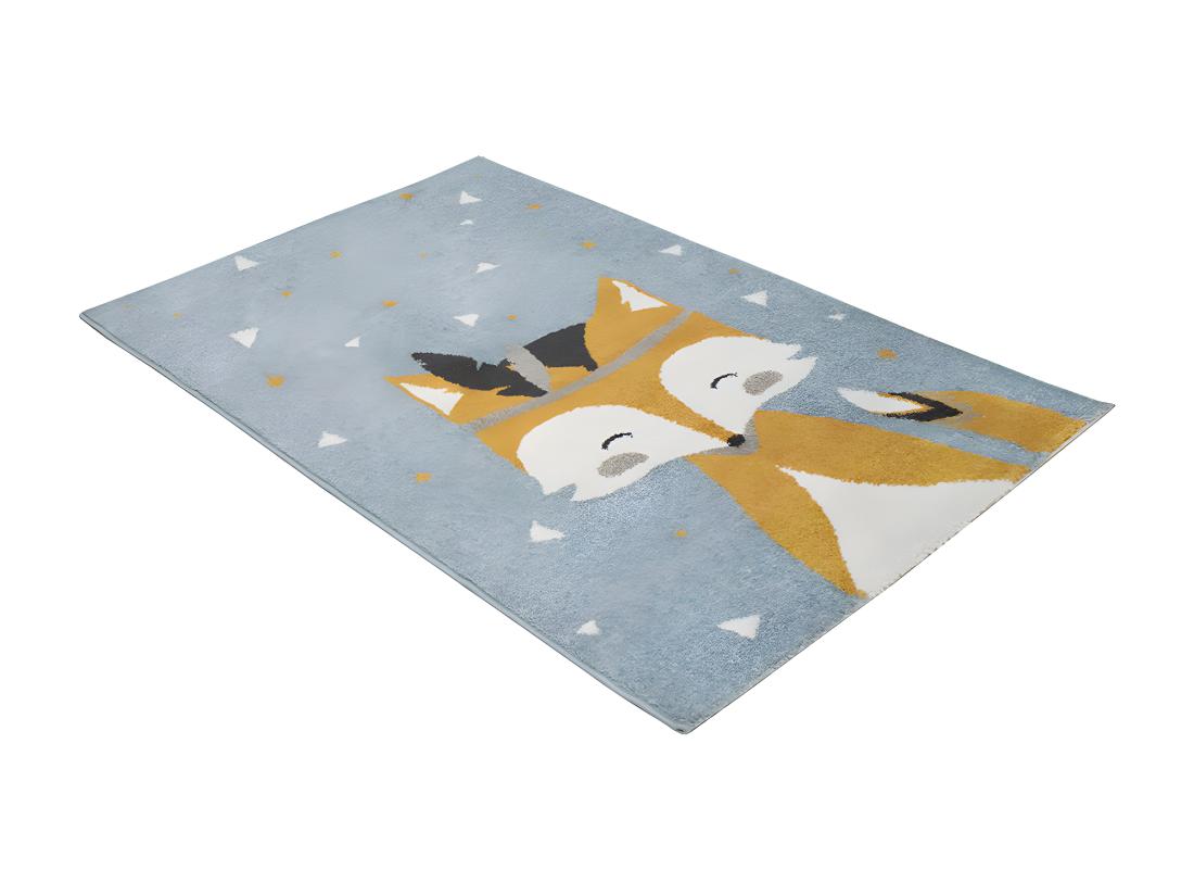 Vente Unique Tapis Enfant Motif Renard - 100 X 150 Cm - Multicolore - JUNIO