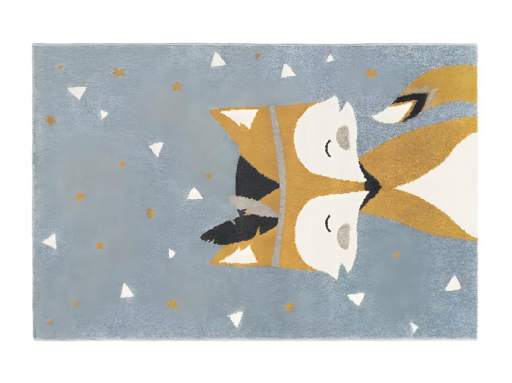 Vente Unique Tapis Enfant Motif Renard - 100 X 150 Cm - Multicolore - JUNIO
