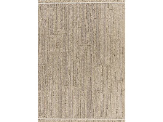 Vente Unique Tapis Extérieur Effet Intérieur Jute Géométrique CASSIS 99 Beige 200*290