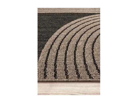 Vente Unique Tapis Extérieur Effet Jute Arc - CASSIS 93 Gris Anthracite 200*290