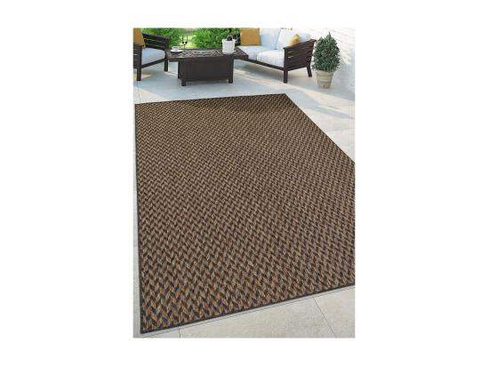 Vente Unique Tapis Extérieur Effet Jute Bicolore CARACAS 27 Noir 200*290