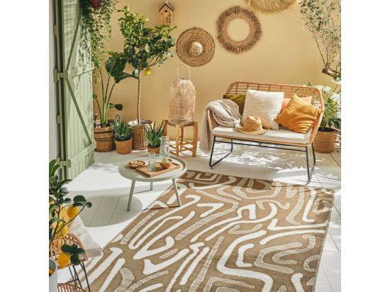 Vente Unique Tapis Extérieur En Polypropylène Spargi 1741 Beige 150 X 220 Cm