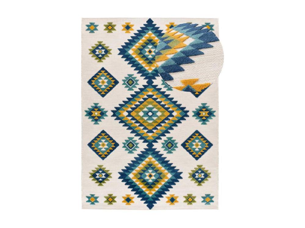 Vente Unique Tapis Extérieur - Ethnique Avec Relief - Multicolore - 160 X 230 Cm - MILA