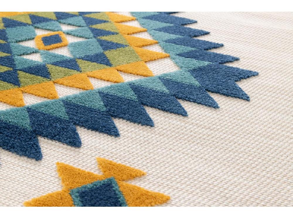 Vente Unique Tapis Extérieur - Ethnique Avec Relief - Multicolore - 160 X 230 Cm - MILA