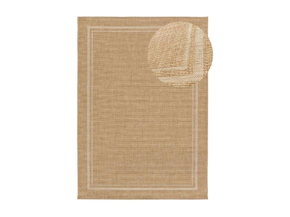 Vente Unique Tapis Extérieur - Géométrique Aspect Jute - Beige - 160 X 230 Cm - GUINEA