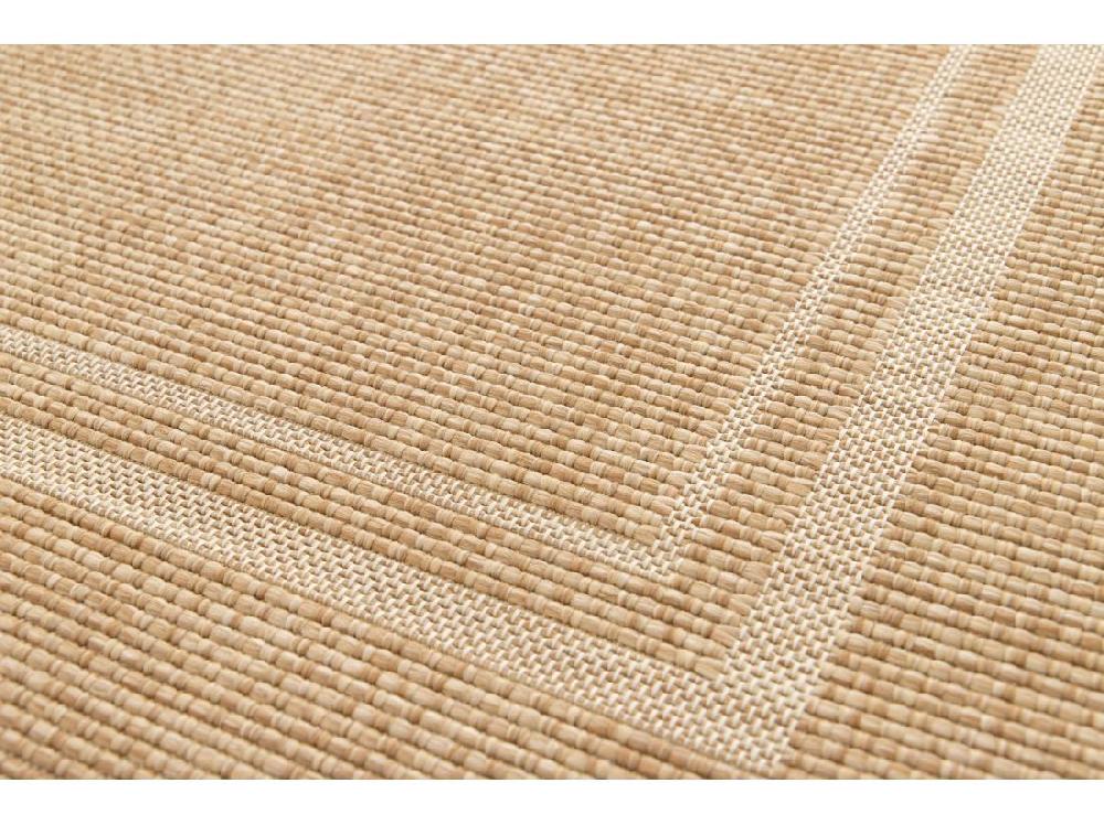 Vente Unique Tapis Extérieur - Géométrique Aspect Jute - Beige - 160 X 230 Cm - GUINEA