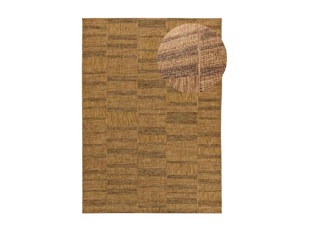 Vente Unique Tapis Extérieur - Géométrique Aspect Jute - Naturel - 160 X 230 Cm - GUINEA