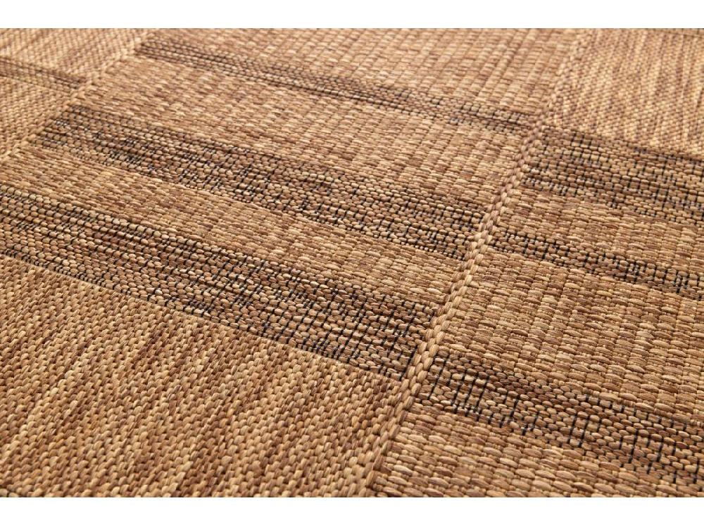 Vente Unique Tapis Extérieur - Géométrique Aspect Jute - Naturel - 160 X 230 Cm - GUINEA